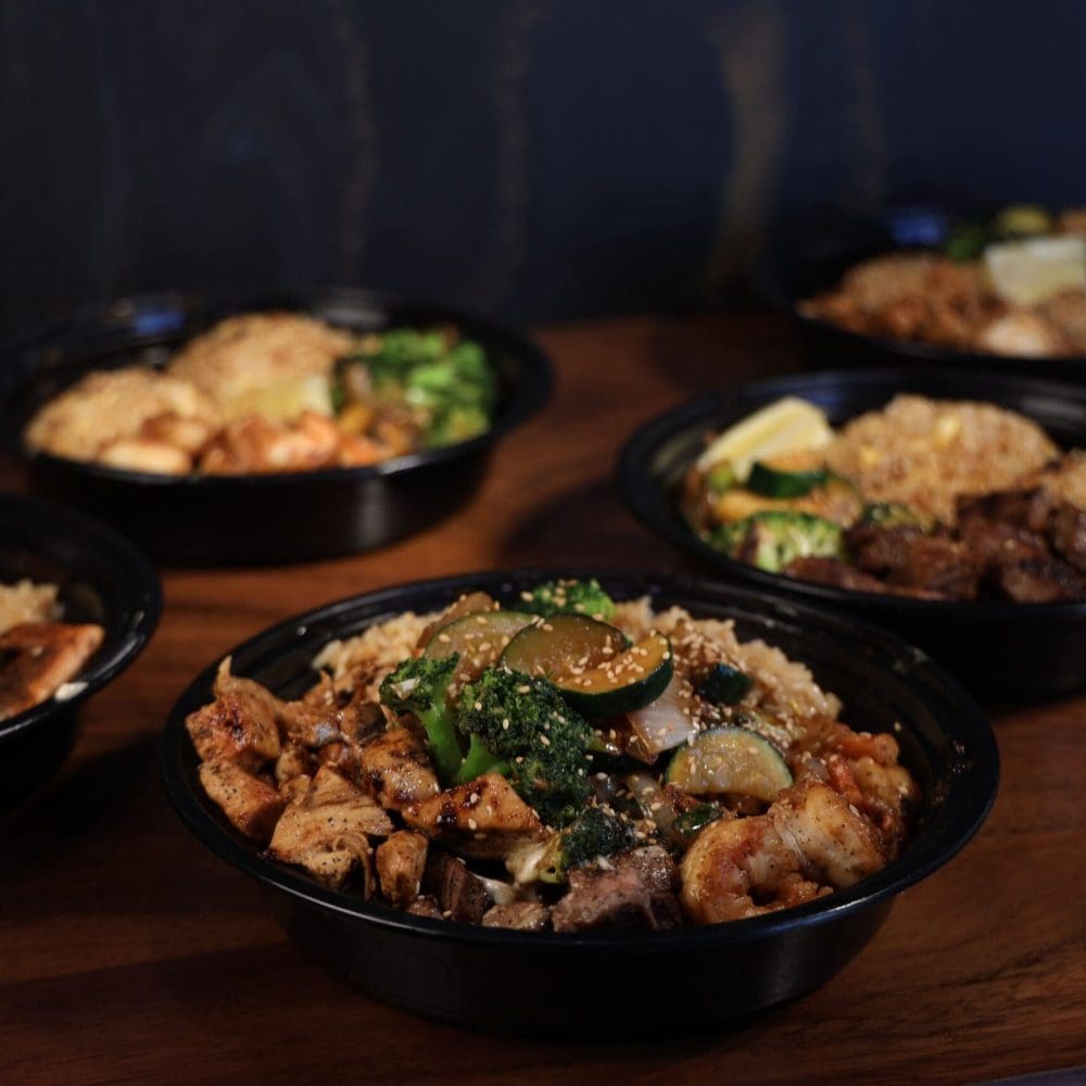 Trio Plate – Chicken, Steak & Shrimp Hibachi